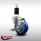 Service Caster 3.5'' SS Blue Poly Swivel 1-1/2'' Expanding Stem Caster with Brake SCC-SSEX20S3514-PPUB-BLUE-TLB-112 - alternate 2